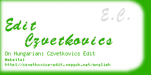 edit czvetkovics business card